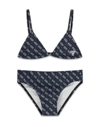 Costum de baie fete,  bleumarin, material sintetic, fara inchidere