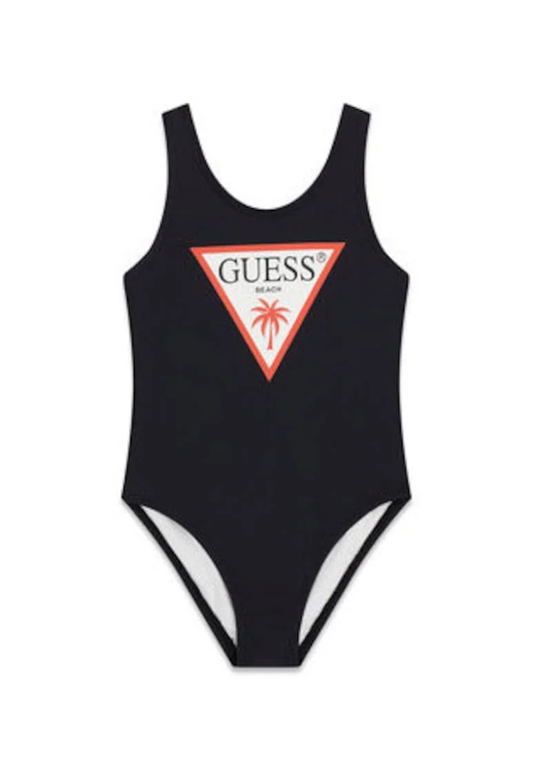 Costum de baie fete,  negru, grafic, sintetic