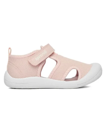 Sandale fete,  roz, textil, sistem inchidere Velcro