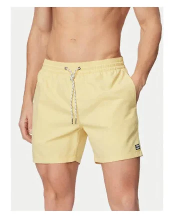 Pantaloni scurti de baie barbati,  galben, poliester