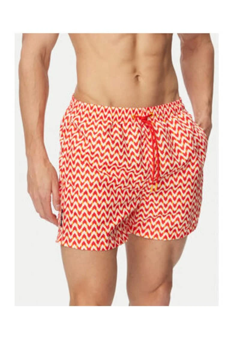 Pantaloni scurti de baie barbati,  multicolor, poliester, uscare rapida