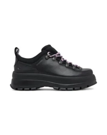 Pantofi cu platforma dama,  piele naturala, negru