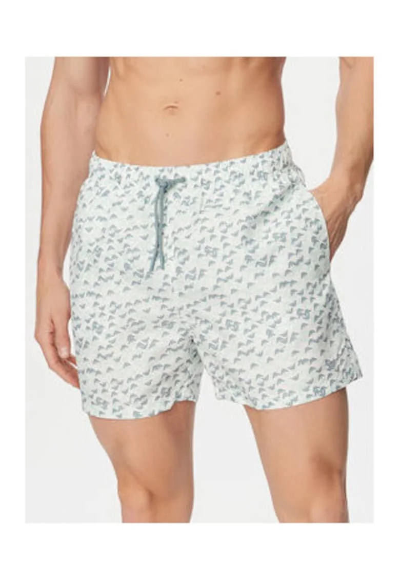 Pantaloni scurti de baie barbati,  multicolor, poliester, croiala Regular Fit