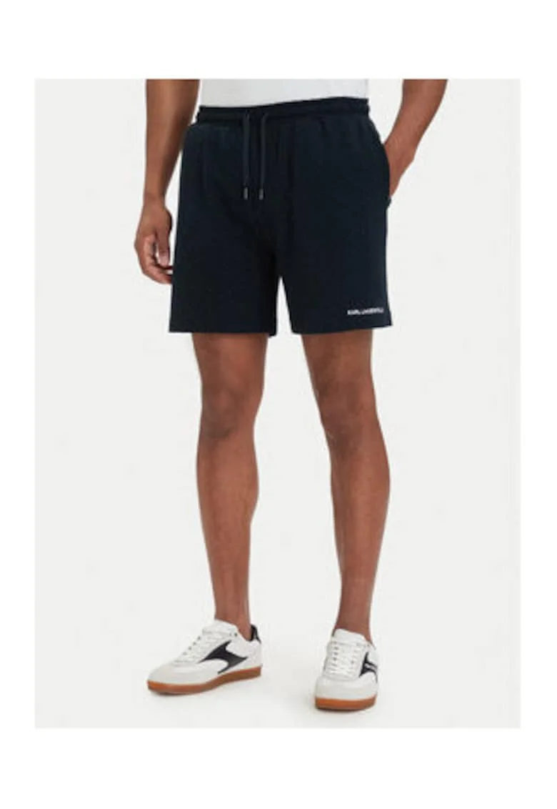 Pantaloni scurti de baie barbati,  bleumarin, bumbac, croiala regular