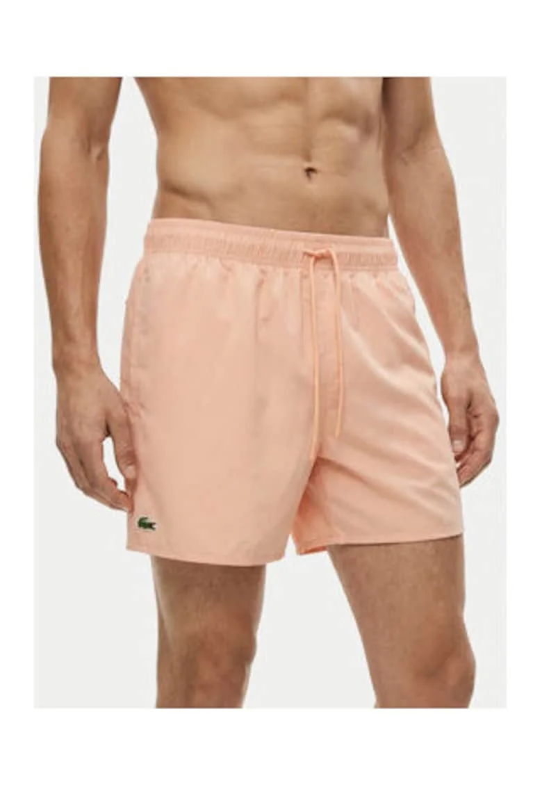 Pantaloni scurti de baie barbati,  roz, poliester, croiala Regular Fit
