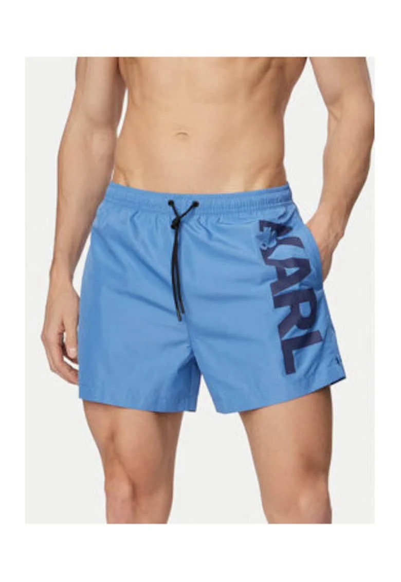 Pantaloni scurti de baie barbati,  albastru, poliester