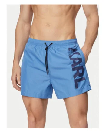 Pantaloni scurti de baie barbati,  albastru, poliester