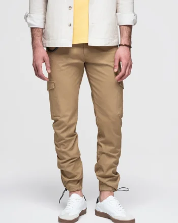 Pantaloni cargo barbati cu elastan, lungi, cu buzunare, ajustabili P1526