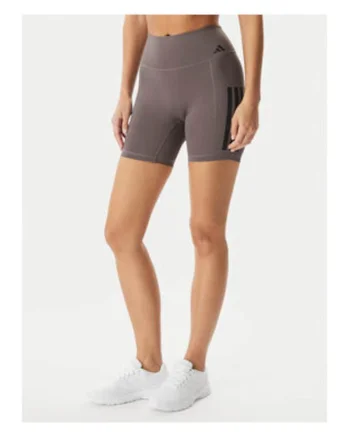Colanti sport,  gri, material elastic din poliester reciclat, talie inalta, tehnologie Climacool