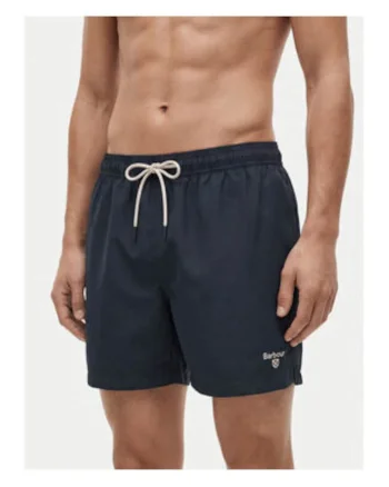 Pantaloni scurti de baie barbati,  poliester, croiala regular, Bleumarin