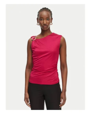 Top dama,  roz si rosu, casual, 100% viscoza