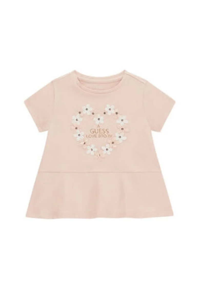 Tricou fete,  roz, bumbac, imprimeu grafic