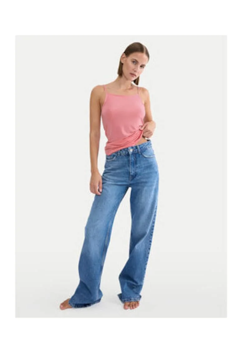 Top dama,  roz, viscoza, slim fit