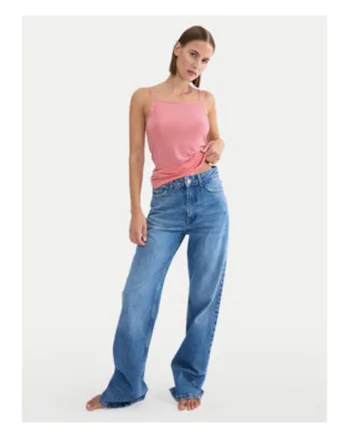 Top dama,  roz, viscoza, slim fit