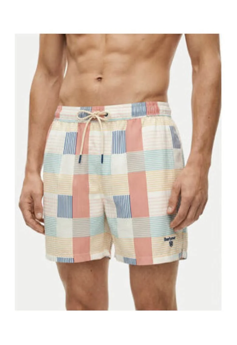 Pantaloni scurti de baie barbati,  multicolor, poliester, croiala regular