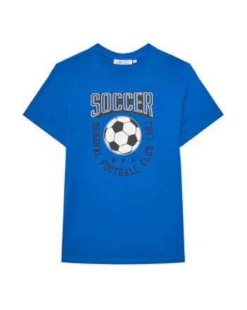 Tricou copii,  grafic, albastru, bumbac,