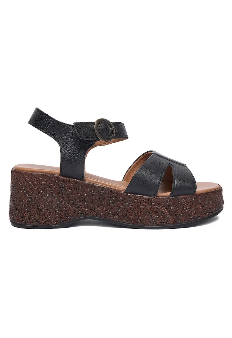 Sandale de dama  din piele naturala, Negru