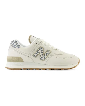 Pantofi  piele bej, Crem/Gri inchis