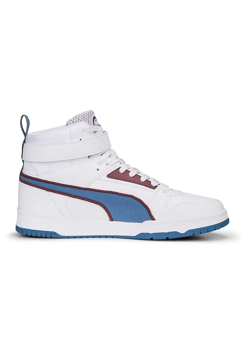 Pantofi sport mid-high unisex Game Retro, Alb/Albastru inchis