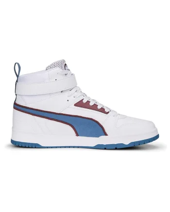 Pantofi sport mid-high unisex Game Retro, Alb/Albastru inchis