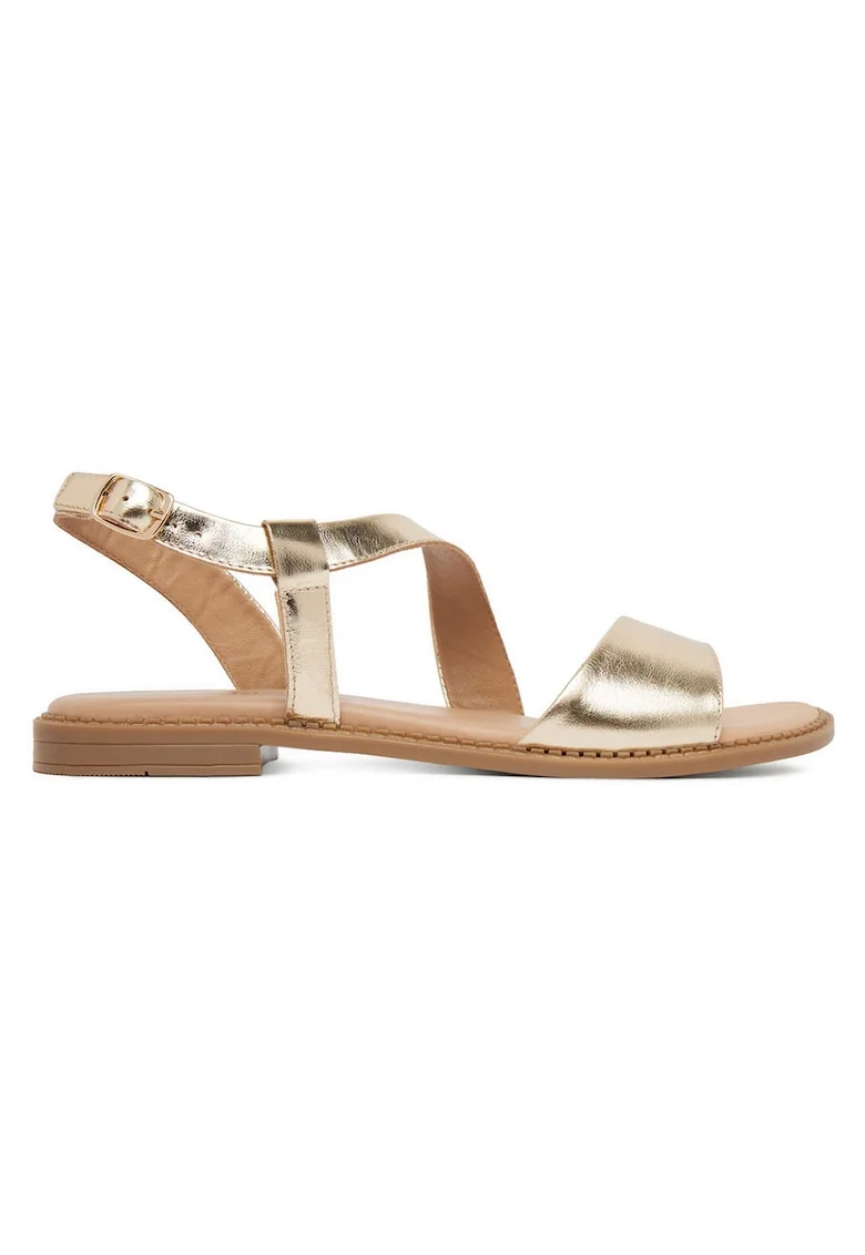 Sandale dama  design clasic, Auriu