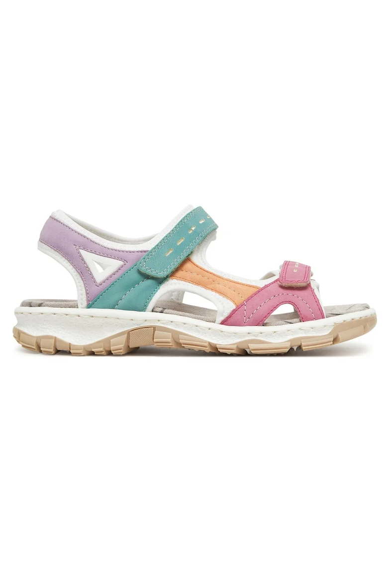 Sandale dama  roz, material textil, Roz