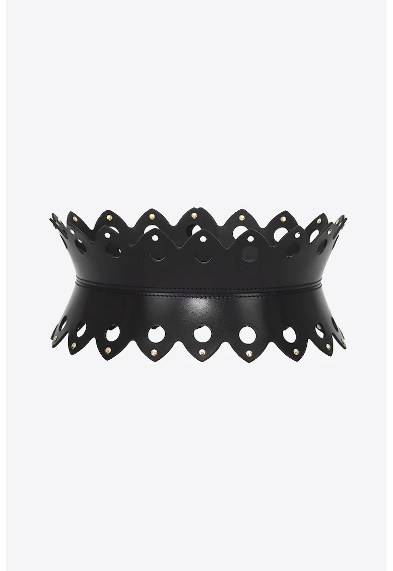 Centura Corset Feuille, Negru