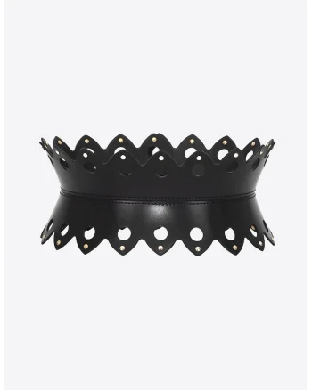 Centura Corset Feuille, Negru