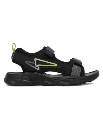 Sandale textil Velcro, Negru