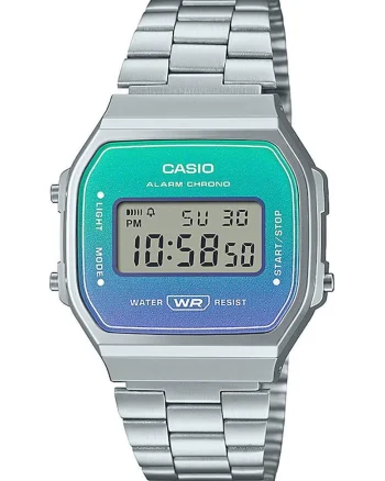 Ceas unisex digital cu cadran in degrade, Argintiu