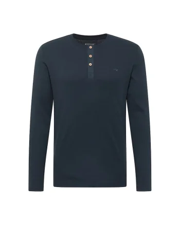 Bluza uni din bumbac organic, Albastru inchis