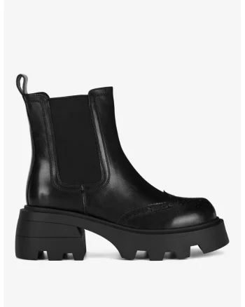Ghete dama  5905588842040, Piele naturala, Negru, Negru