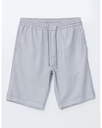 Bermude sport slim-fit cu talie ajustabila, Gri melange