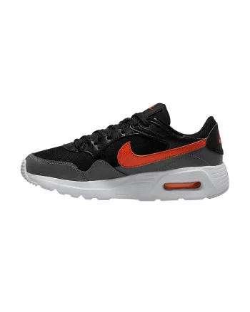 Pantofi sport cu garnituri din piele Air Max SC, Negru/Portocaliu mandarina/Gri inchis