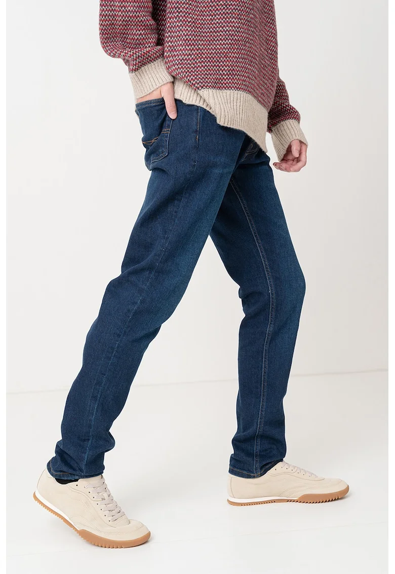 Blugi regular fit uni, Albastru