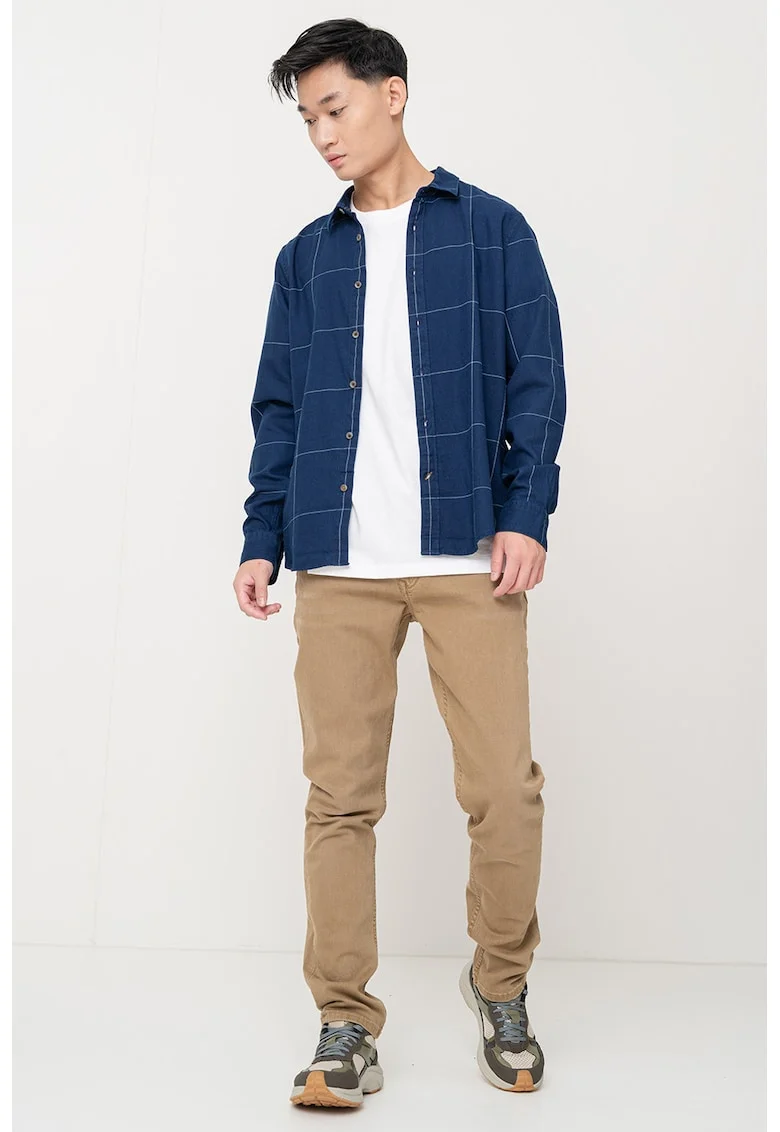 Camasa regular fit cu model in carouri Coventry, Albastru