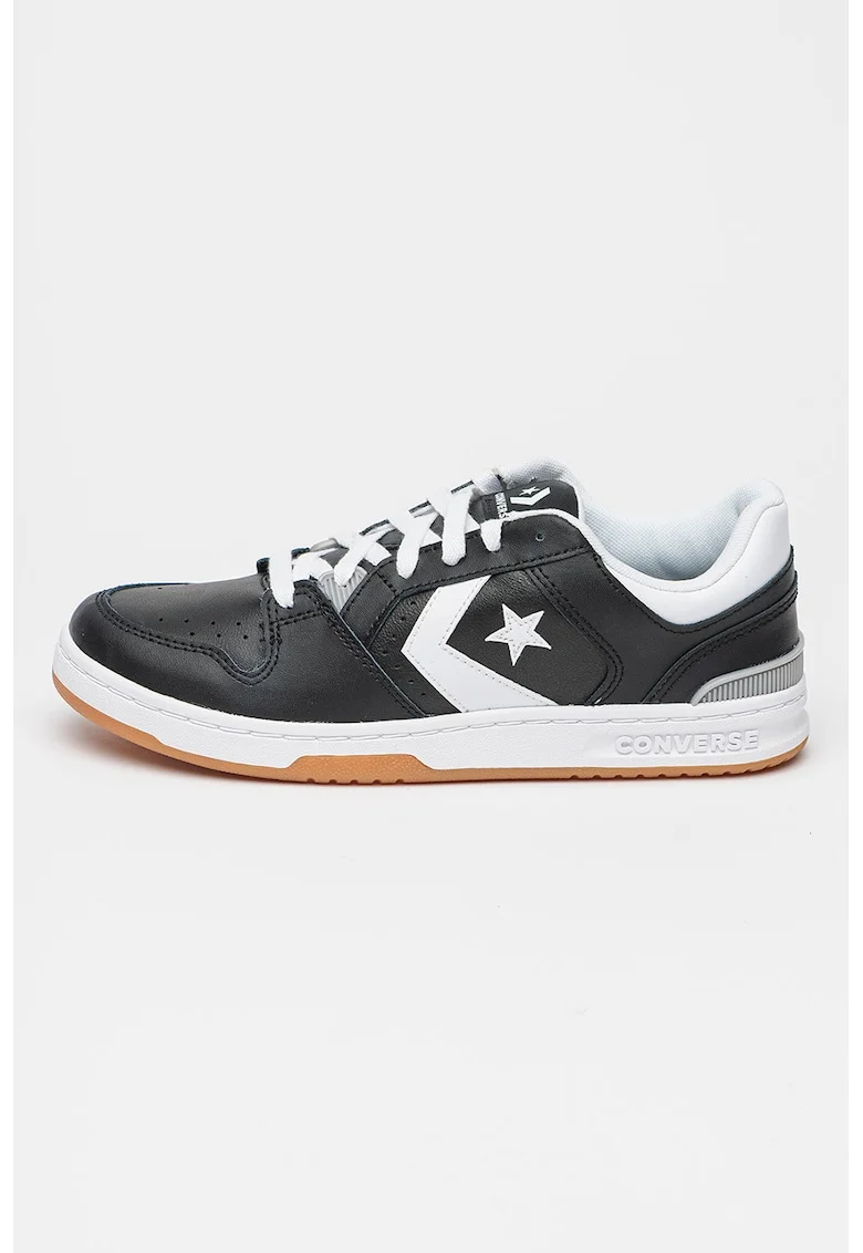 Pantofi sport low-cut de piele CL98, Alb/Negru