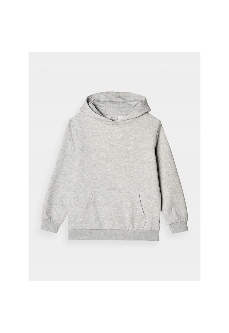 Hanorac copii  gri, bumbac, oversize, gluga integrata