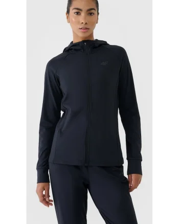 Hanorac dama  slim fit, negru, sintetic