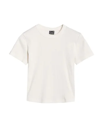 Tricou dama RSS25TTSHF2696-11S, 4F, Bumbac, Alb