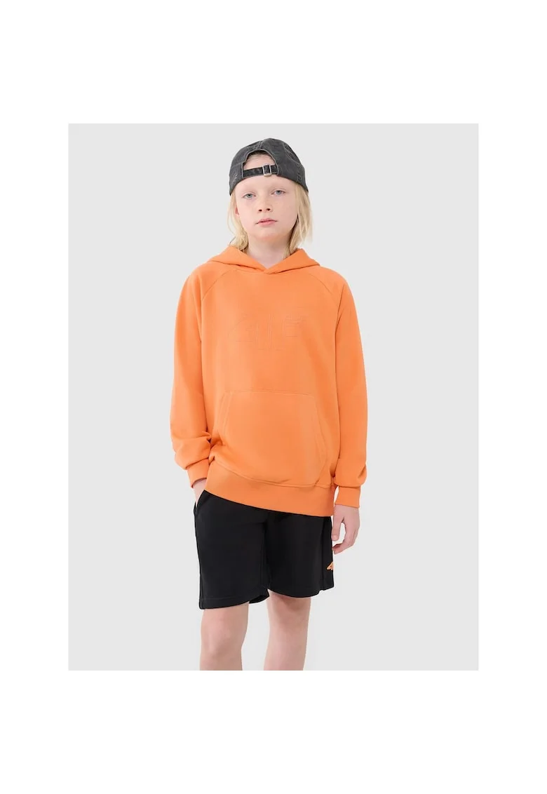 Hanorac baieti,  Bumbac/Poliester, Oversize, Portocaliu