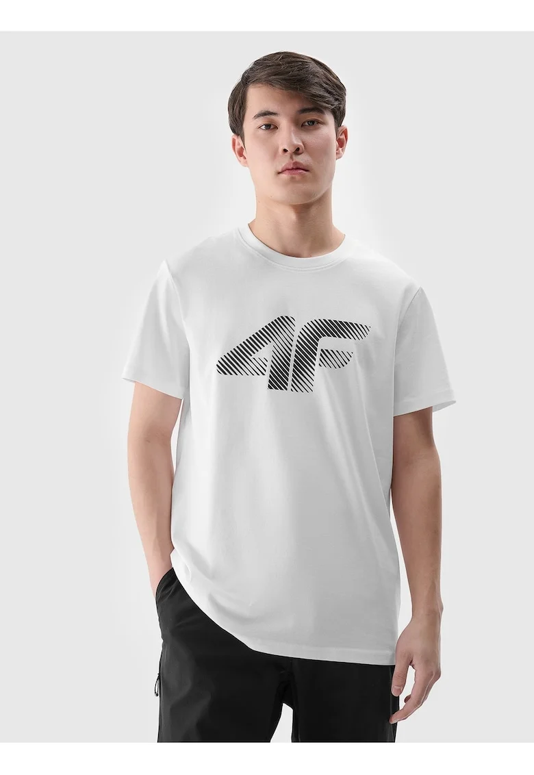 Tricou Barbati  Alb, Bumbac 100%, Imprimeu Casual/SPORTSTYLE, Marimi S-XXL