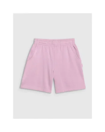 Pantaloni scurti copii,  bumbac, violet, croiala normala, fara captuseala