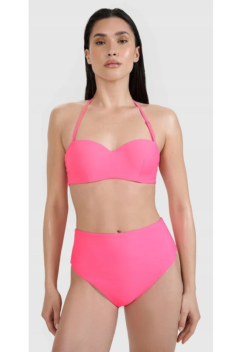 Top bikini  roz, elastic, balconette, sintetic