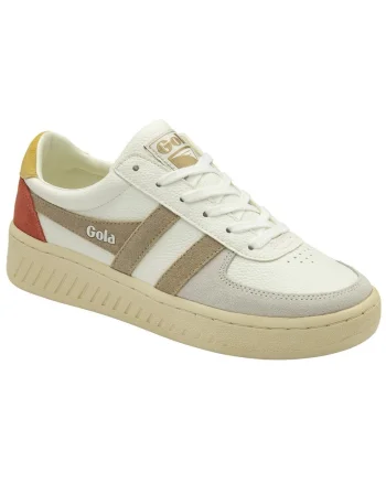 Pantofi dama Grandslam Trident,  Piele naturala, Crem