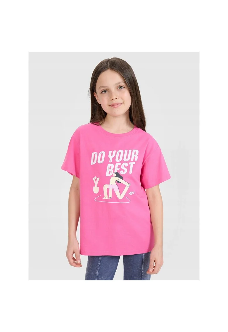 Tricou fete JRSS25TTSHF2644, Bumbac, Roz, Roz