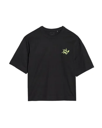 Tricou dama WSS25TTSHF1967-20S, 4F, Bumbac, Negru