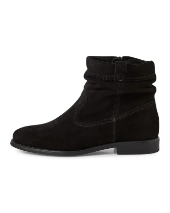 Ghete de piele intoarsa cu talpa joasa, Negru