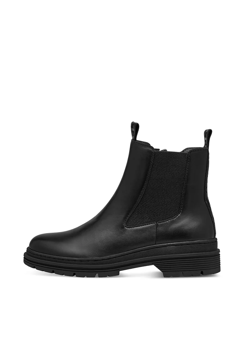 Ghete Chelsea de piele, Negru