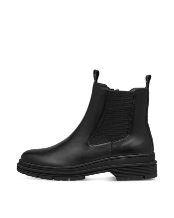 Ghete Chelsea de piele, Negru